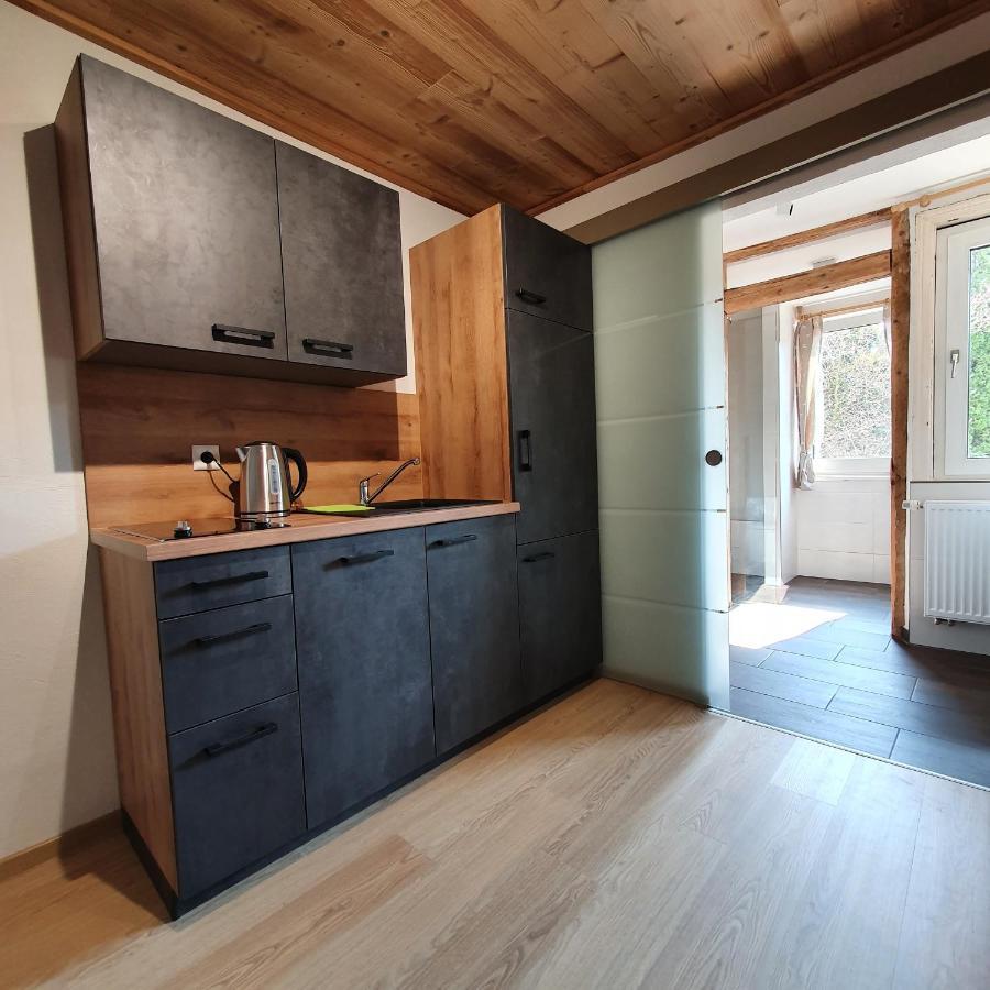 Alte Backstube - Ferienwohnung Huettenstube Und Ferienzimmer Auszeit Erkenbrechtsweiler Екстериор снимка